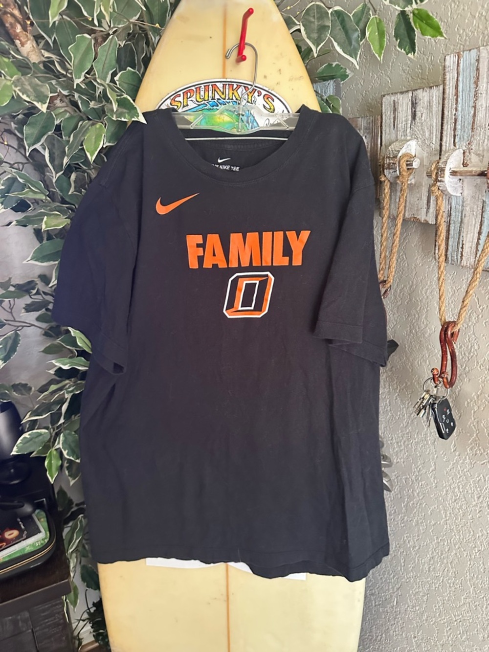 Nike Black Tee with White Logo
